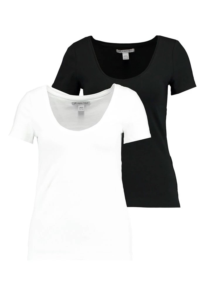 T-Shirt ANNA FIELD Anna Field 2 Pack Noir Femme | SEA-8102746